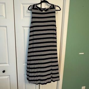 LOFT Maternity Striped Swing Dress